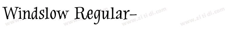 Windslow Regular字体转换